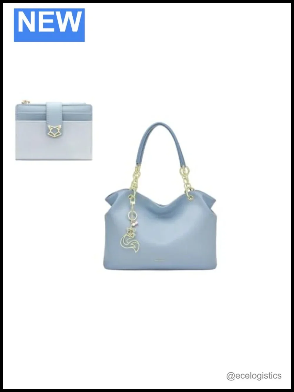 Genuine Leather Tote Bag for Women with Slim Wallet, Large Capacity Handbag
